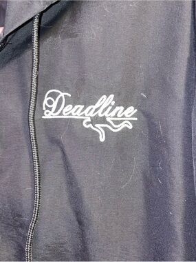Black Men's Deadline Raincoat with Hooded Zip